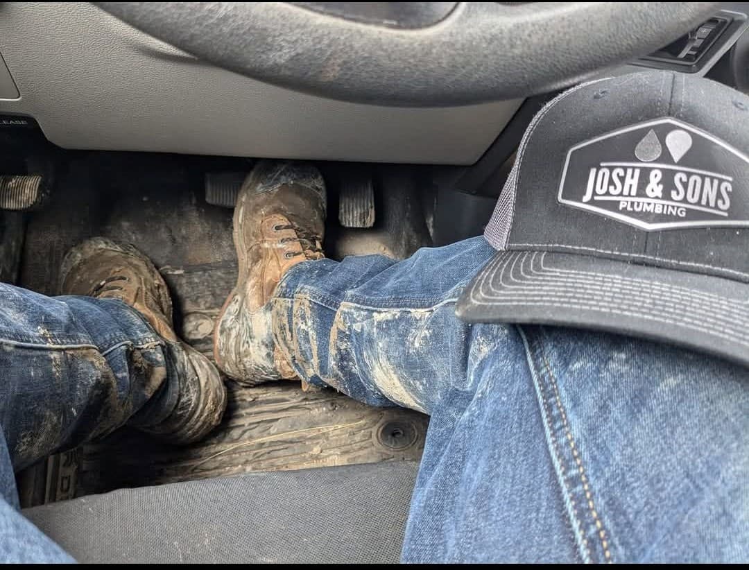 Josh & Sons plumber at the end of a job