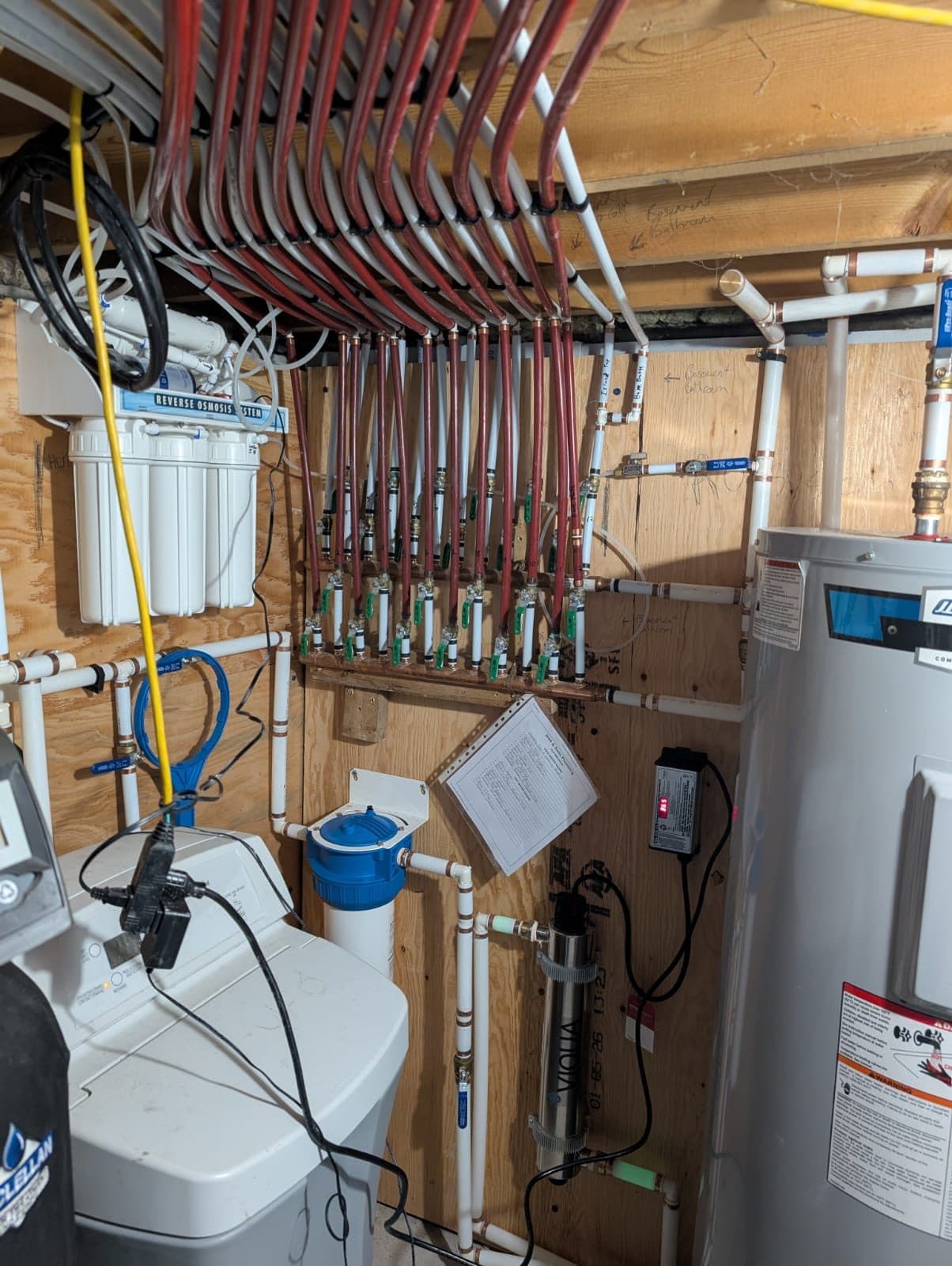 PEX manifold installation